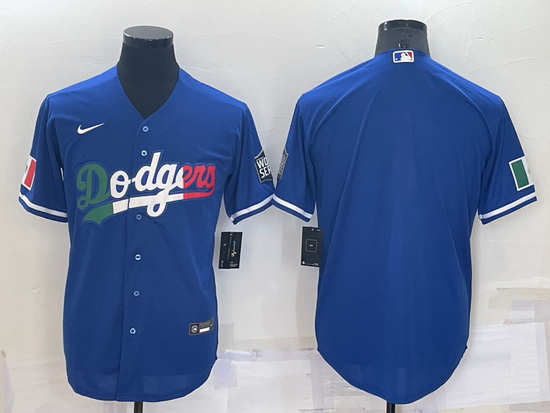 Men Los Angeles Dodgers Blank Royal Cool Base Stitched Baseball Jersey