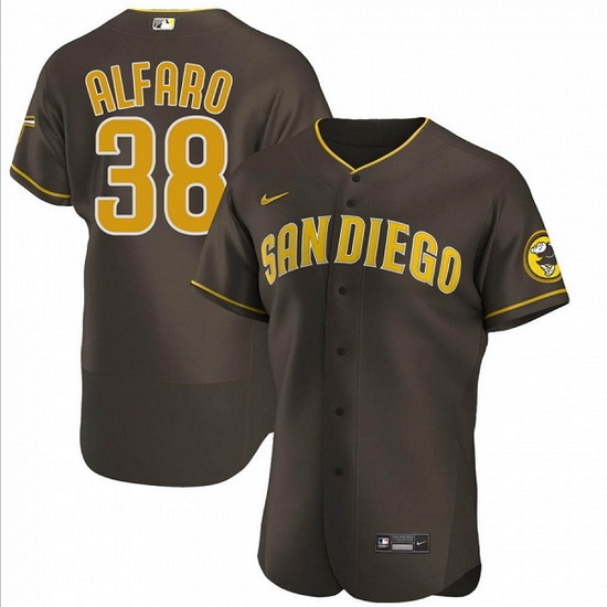 Men San Diego Padres 38 Jorge Alfaro Brown Flex Base Stitched Baseball Jersey