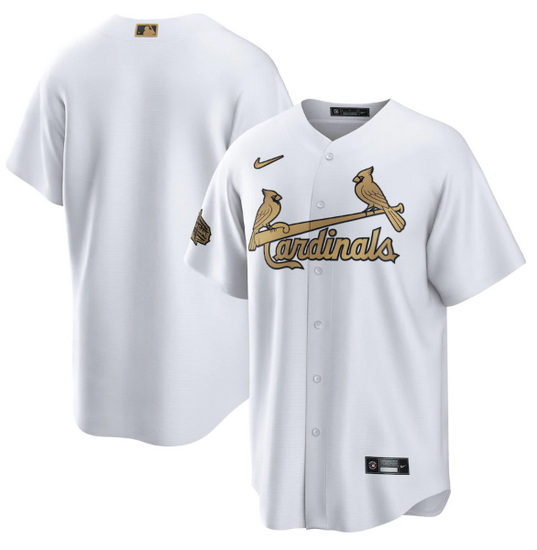 Men St  Louis Cardinals Blank 2022 All Star White Cool Base Stitched Baseball Jersey