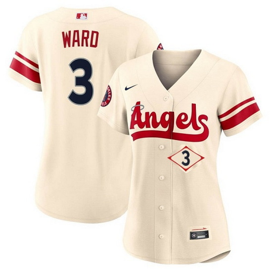 Women Los Angeles Angels 3 Taylor Ward 2022 Cream City Connect Stitched Baseball Jersey