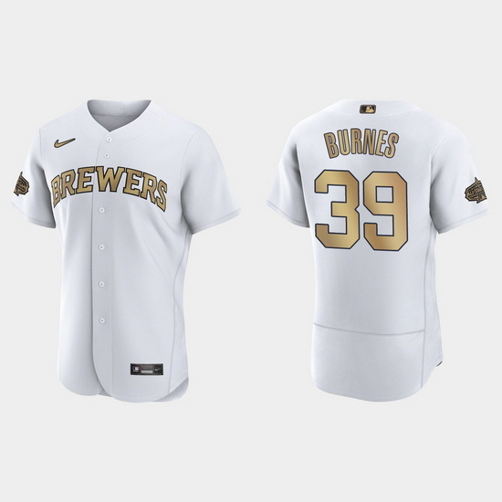 Men Corbin Burnes Milwaukee Brewers 2022 Mlb All Star Game Authentic White Jersey