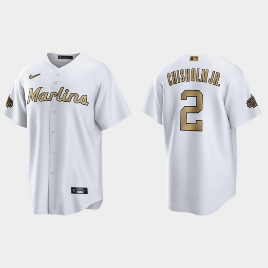 Men Jazz Chisholm Jr. Miami Marlins 2022 Mlb All Star Game White  Jersey