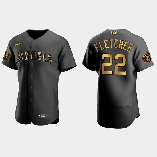 Men Los Angeles Angels David Fletcher 2022 Mlb All Star Game Authentic Black Men Jersey