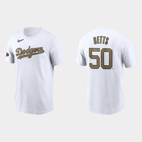 Men Los Angeles Dodgers Mookie Betts White 2022 Mlb All Star Game Name Number White T Shirt