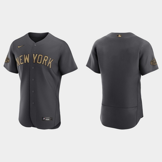 Men New York Yankees 2022 Mlb All Star Game Authentic Charcoal Jersey