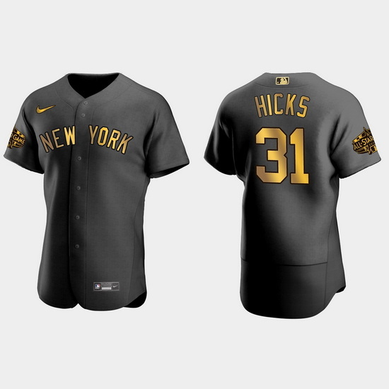 Men New York Yankees Aaron Hicks 2022 Mlb All Star Game Black Men Jersey