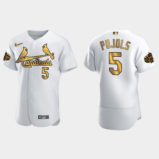 Men St.Louis Cardinals Albert Pujols 2022 Mlb All Star Game White Gold Men Jersey