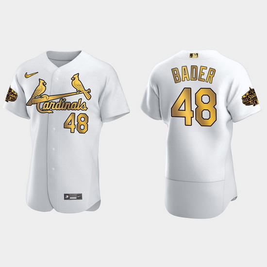 Men St.Louis Cardinals Harrison Bader 2022 Mlb All Star Game White Gold Men Jersey