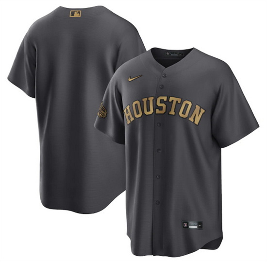 Men Houston Astros Blank 2022 All Star CharcoalCool Base Stitched Baseball Jersey