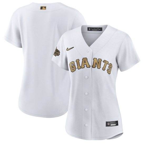 Women San Francisco Giants Blank 2022 All Star White Stitched Baseball Jersey