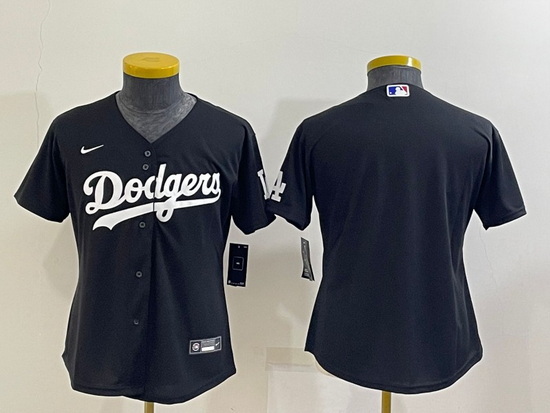 Women Los Angeles Dodgers Blank Black Stitched Baseball Jersey