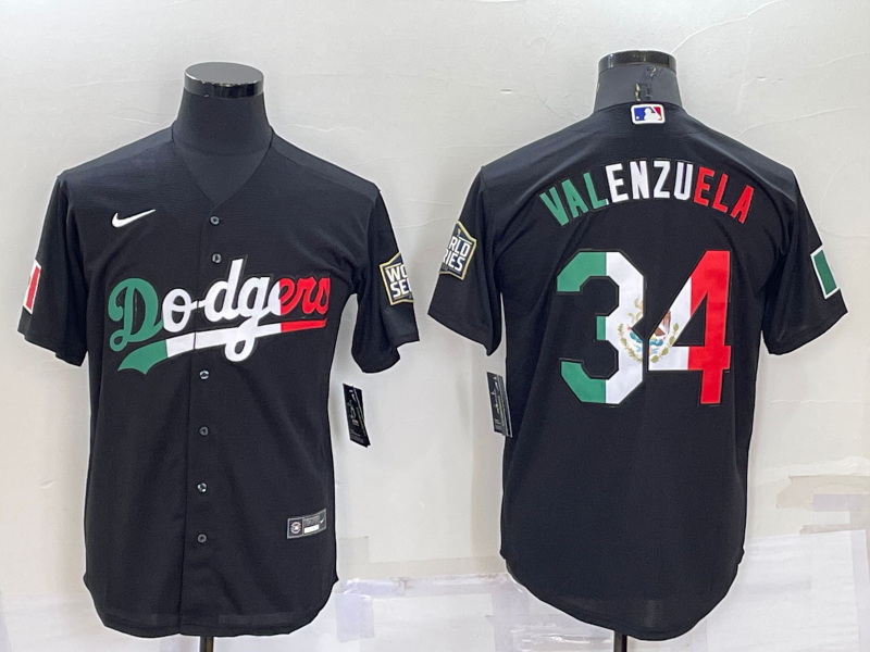 Men Los Angeles Dodgers 34 Toro Valenzuela Black Mexico Cool Base Stitched Baseball Jersey