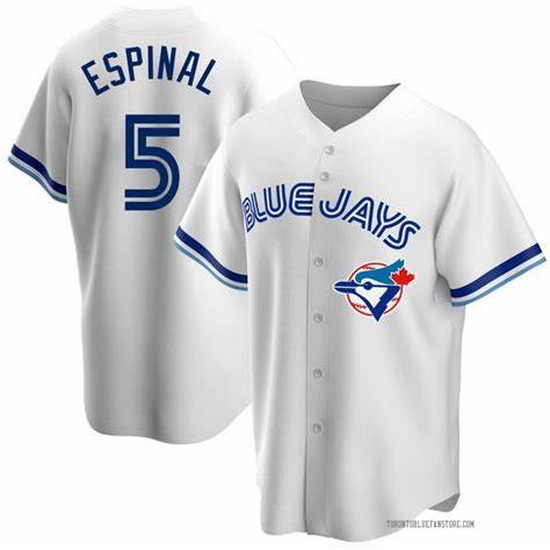 Men's Nike Toronto Blue Jays #5 Santiago Espinal White Alternate Jersey