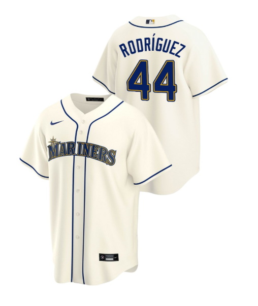 Men Seattle Mariners 44 Julio Rodriguez Cream Cool Base Stitched Jersey