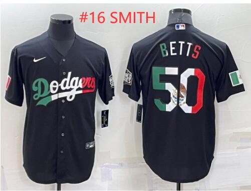 Men Los Angeles Dodgers 16 Will smith Black Mexico Cool Base Stitched Baseball Jersey