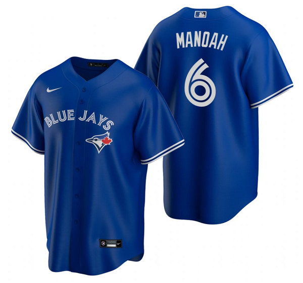 Men's Toronto Blue Jays #6 Alek Manoah Royal Cool Base Stitched Jersey