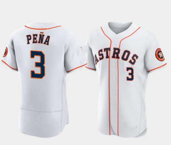 Men New Houston Astros #3 Jeremy Pena White Stitched Jersey