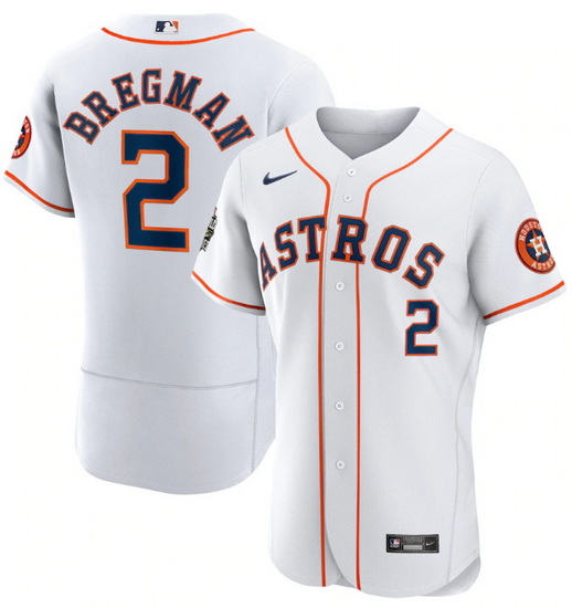 Men Houston Astros 2 Alex Bregman White 2022 World Series Flex B