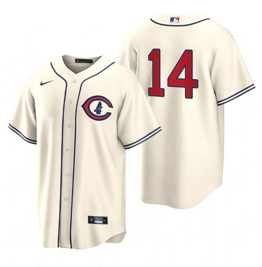 Men Chicago Cubs 14 Ernie Banks 2022 Cream Field Of Dreams Cool Base Stitched Baseball Jersey