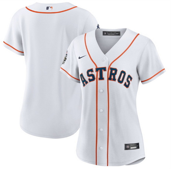 Women Houston Astros Blank White 2022 World Series Cool Base Stitched Baseball Jersey