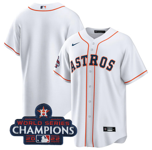 Men's Houston Astros Blank White 2022 World Series Champions Hom