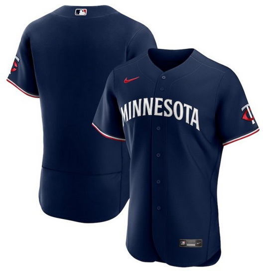 Men Minnesota Twins Blank Navy 2023 Flex Base Stitched Jersey