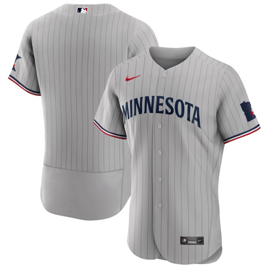 Men Minnesota Twins Blank Grey 2023 Home Team Flex Base Stitched Jersey