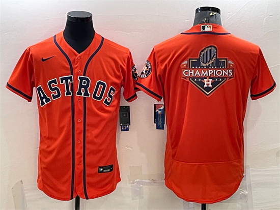 Men Houston Astros Orange 2022 World Series Champions Team Big L