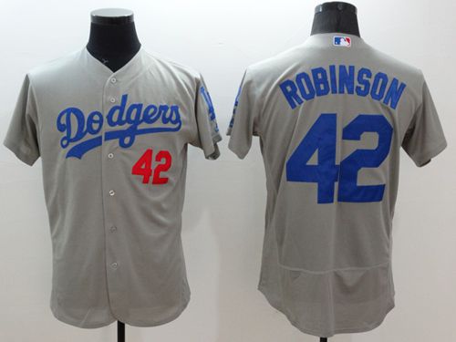 Youth Los Angeles Dodgers #42 Jackie Robinson Grey Flexbase Stitched Jersey