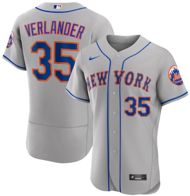 Youth New York Mets Justin Verlander  #35 Gray Cool Base Stitched MLB jersey