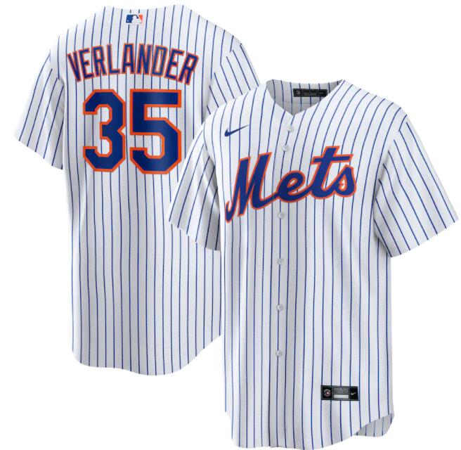 Youth New York Mets Justin Verlander  #35 White Cool Base Stitched MLB jersey