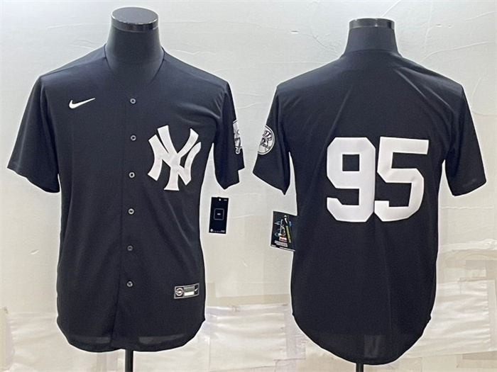 Men New York Yankees 95 Oswaldo Cabrera Black Stitched Jersey