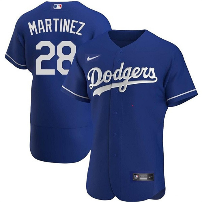 Men Los Angeles Dodgers 28 J D  Martinez Blue Flex Base Stitched Baseball JerseyS