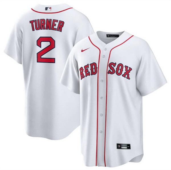 Men Boston Red Sox 2 Justin Turner White Cool Base Stitched Jersey