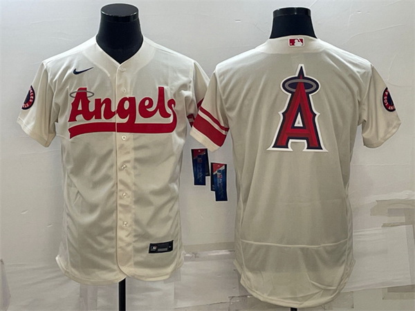 Men Los Angeles Angels 2022 Cream City Connect Team Big Logo Flex Base Stitched Jersey