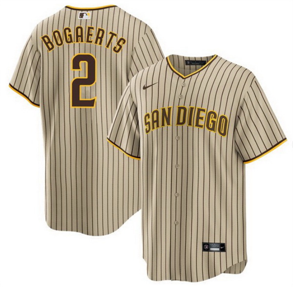 Men San Diego Padres 2 Xander Bogaerts Tan Cool Base Stitched Baseball Jersey