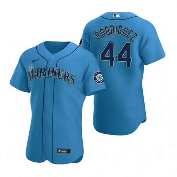 Men Seattle Mariners 44 Julio Rodr EDguez Royal Flex Base Stitched Jersey