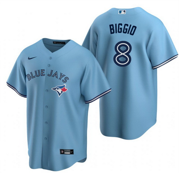 Men Toronto Blue Jays 8 Cavan Biggio Light Blue Cool Base Stitched Jersey