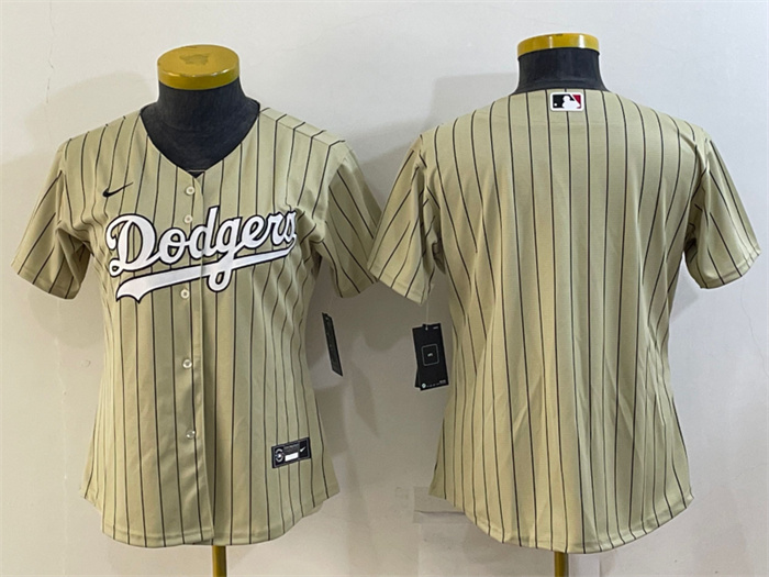 Women Los Angeles Dodgers Blank Cream Stitched Jersey