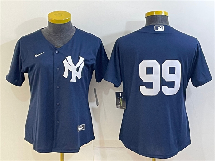 Women New York Yankees 99 Aaron Judge Navy Stitched Baseball Jersey