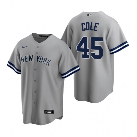Youth Nike New York Yankees 45 Gerrit Cole Gray Road Stitched Ba
