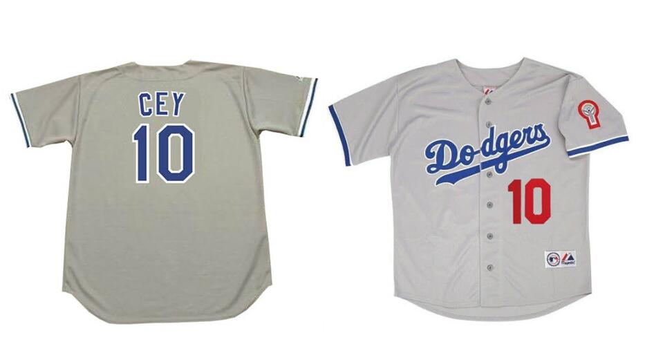 Men Ron Cey 1981 Los Angeles Dodgers Grey Road Jersey