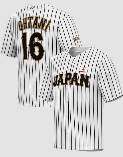 Men Japan Baseball 16 Shohei Ohtani 2023 White World Baseball Classic Stitched Jersey