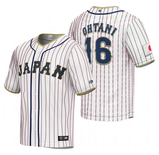 Men Japan Baseball 16 Shohei Ohtani 2023 White World Baseball Classic Stitched JerseyS