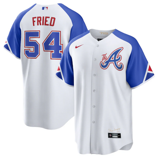 Men's Atlanta Braves #54 Max Fried White 2023 City Connect Cool 