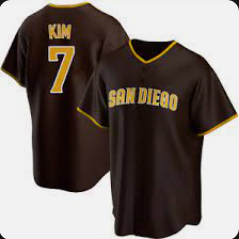 Men San Diego Padres 7 Ha Seong Kim Brown Stitched MLB Cool Base