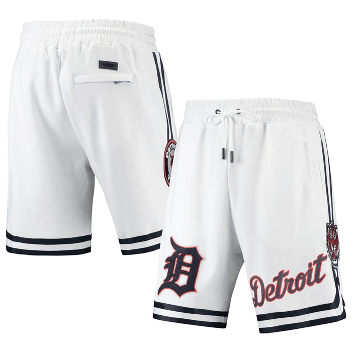 Men Detroit Tigers White Team Shorts