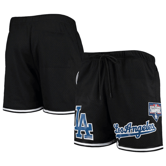 Men Los Angeles Dodgers Black Team Logo Mesh Shorts