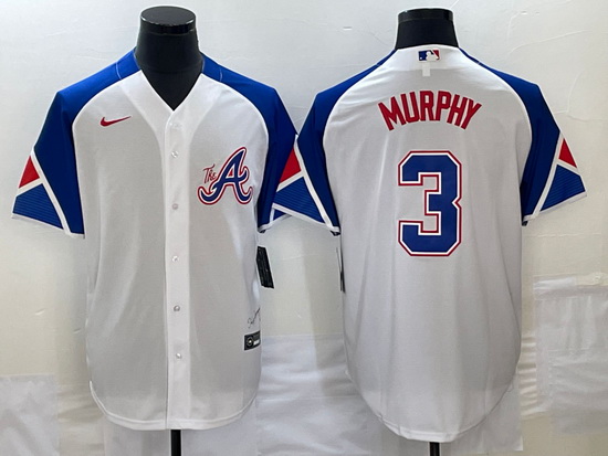 Men's Atlanta Braves #3 Dale Murphy White 2023 City Connect Cool