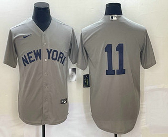 Men's New York Yankees #11 Anthony Volpe 2021 Grey Field of Drea